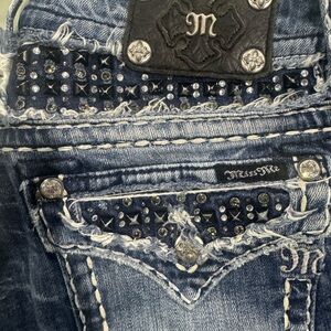 Miss Me Embellished Dark Blue Jeans